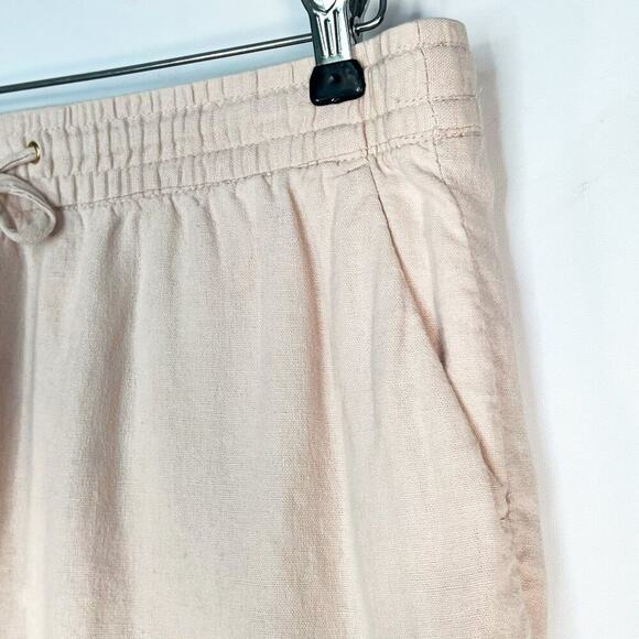 H&M Linen-blend Drawstring Shorts Light Powder Pink - Picture 3 of 14